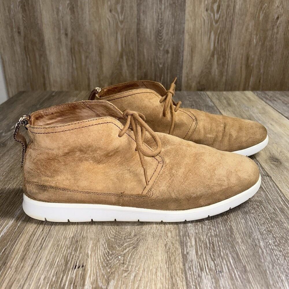 UGG Freamon Men's 11 Brown Beige Suede Chukka Ankle Boots Shoes Lace Up 1007645